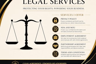 be your lawyer for legal agreements and contracts