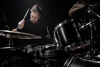 record rock and metal drums as your session drummer for your music production