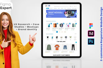 do responsive ecommerce website UI UX design figma