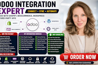 integrate migrate odoo with shopify woocommerce wordpress and third party apis