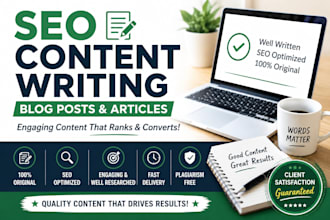 write SEO blog posts and articles for your website