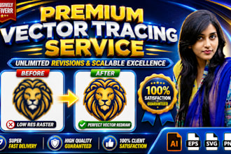 vectorize any logo, vector trace, redraw and convert images to vectors