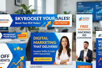 create high converting web banners and ad designs that drive clicks and sales