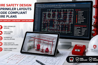 deliver fire safety design sprinkler layouts and code compliant fire plans