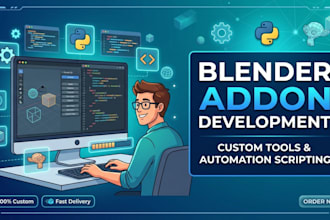 develop a custom blender addon or python script for automation
