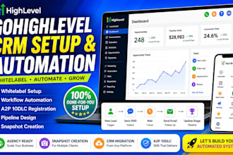 setup gohighlevel whitelabel CRM with a2p 10dlc and pipeline automation