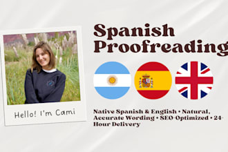 proofread and edit your spanish content