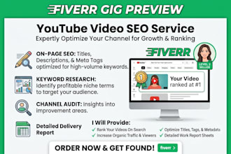 do youtube video SEO, keyword research, and optimization