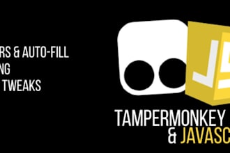write custom javascript tampermonkey userscripts for web automation