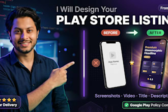 design play store screenshots and aso listing