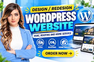 design a responsive wordpress website for hvac and home services