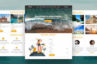 design online travel booking website, wix tourism website, travel blog website