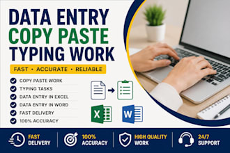do copy paste typing and data entry tasks