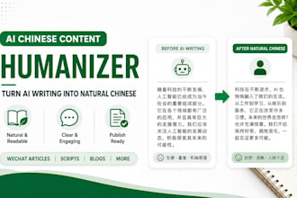 humanize ai generated chinese content into natural writing