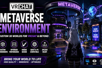 create and optimize vrchat world metaverse spaces and vr environment