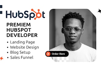 build hubspot website with landing page and blog setup
