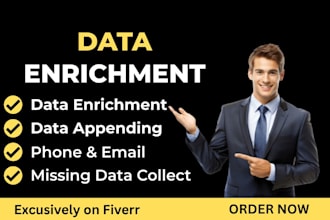 meticulously execute data enrichment, data appending and lead generation
