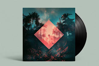 design album cover or music cover artwork