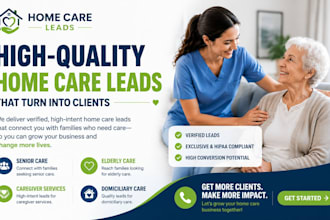 generate high quality home care leads that turn into clients, caregiver services
