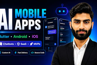 develop ai mobile app, flutter app, android ios app, ai saas