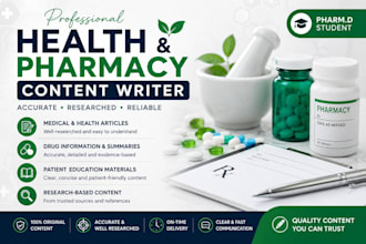 prepare pharmacy presentation and power point slides