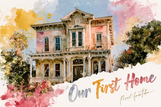 turn your home into watercolor painting