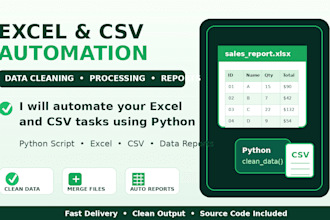 automate excel and CSV tasks using python