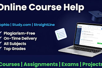 do sophia learning, online course help, studycom, straighterline, assigned tasks