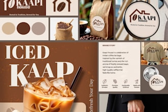 create a professional brand identity, logo and moodboard