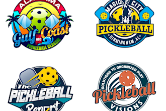 design a unique pickleball logo with free unlimited revisions