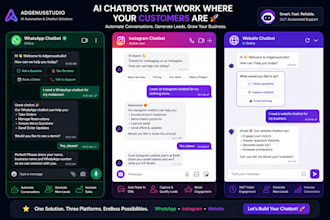 build an ai chatbot for your website, whatsapp, with CRM