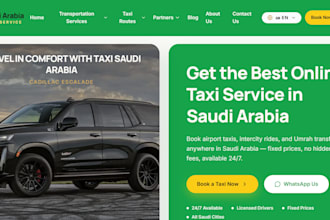 build a taxi booking website with custom features