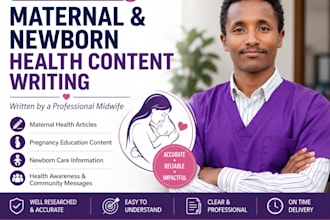 write professional maternal and newborn health content