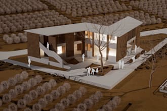 photorealistic 3d maquette and clay architectural renders