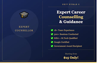 provide expert career counselling and academic guidance sessions