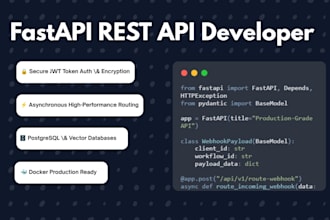 develop fastapi backend rest apis and ai integrations