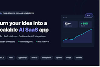 be your full stack developer to build a saas mvp with nextjs vuejs