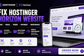 fix hostinger horizon website bugs, errors, speed, payment or responsive issues