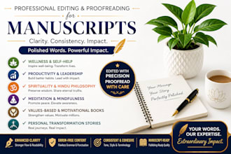 edit and proofread your wellness or self help manuscript