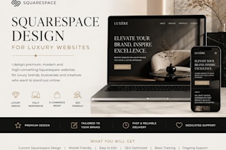 design elegant squarespace website