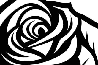 create professional black and grey tattoo design