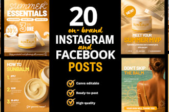 design consistent instagram and facebook posts for skincare brands