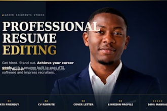 professionally edit and optimize your resume CV for jobs