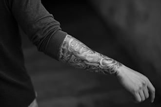 make a tattoo design of tattoo sleeve