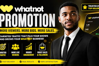 be your whatnot expert, promote whatnot shows to boost views and sales