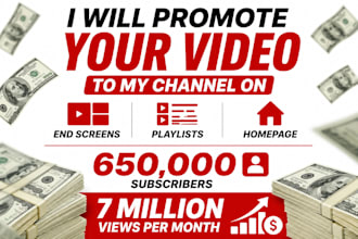 promote your video by end screens on my youtube channel