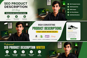 write SEO product descriptions for shopify ecommerce stores