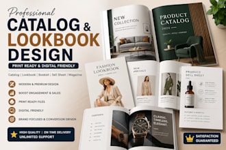 design online or print product catalog, booklet, lookbook, sell sheet, magazine