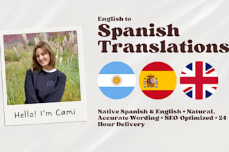 translate and localize english into argentinian spanish