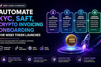automate kyc, saft, crypto invoicing onboarding for web3 token launches